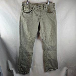 Buffalo David Bitton Jeans Mens 34x34 Beige Lucas-X ST Relaxed Straight Stretch